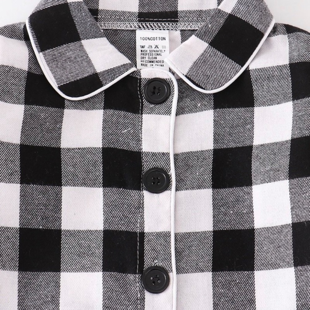 Basic Checkerboard Pajama Set - Picture 2 of 4